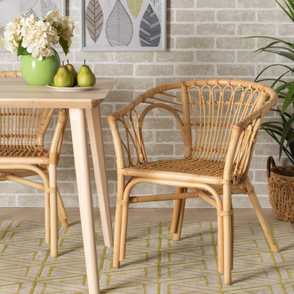 bali & pari - Kaka Dining Chair in Natural Brown - Kaka-Rattan-DC view 8
