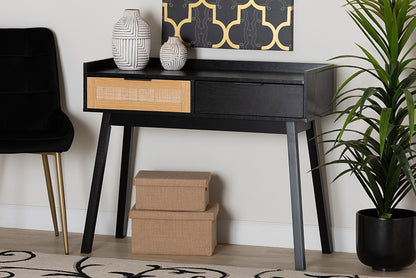 bali & pari - Kalani Console Table - SR191533-Brown/Tan Rattan-Console Table view 5