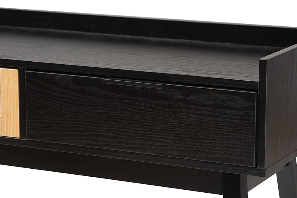 bali & pari - Kalani Console Table - SR191533-Brown/Tan Rattan-Console Table view 7