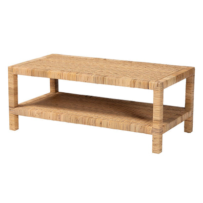 bali & pari - Kalimantan Coffee Table in Light Honey - KALIMANTAN-Rectangle-Rattan-Coffee Table view 1