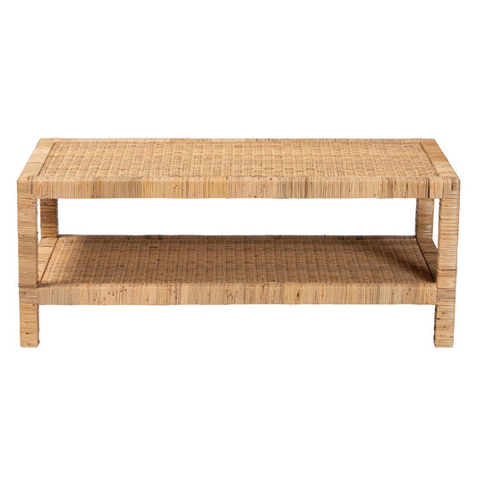bali & pari - Kalimantan Coffee Table in Light Honey - KALIMANTAN-Rectangle-Rattan-Coffee Table view 2