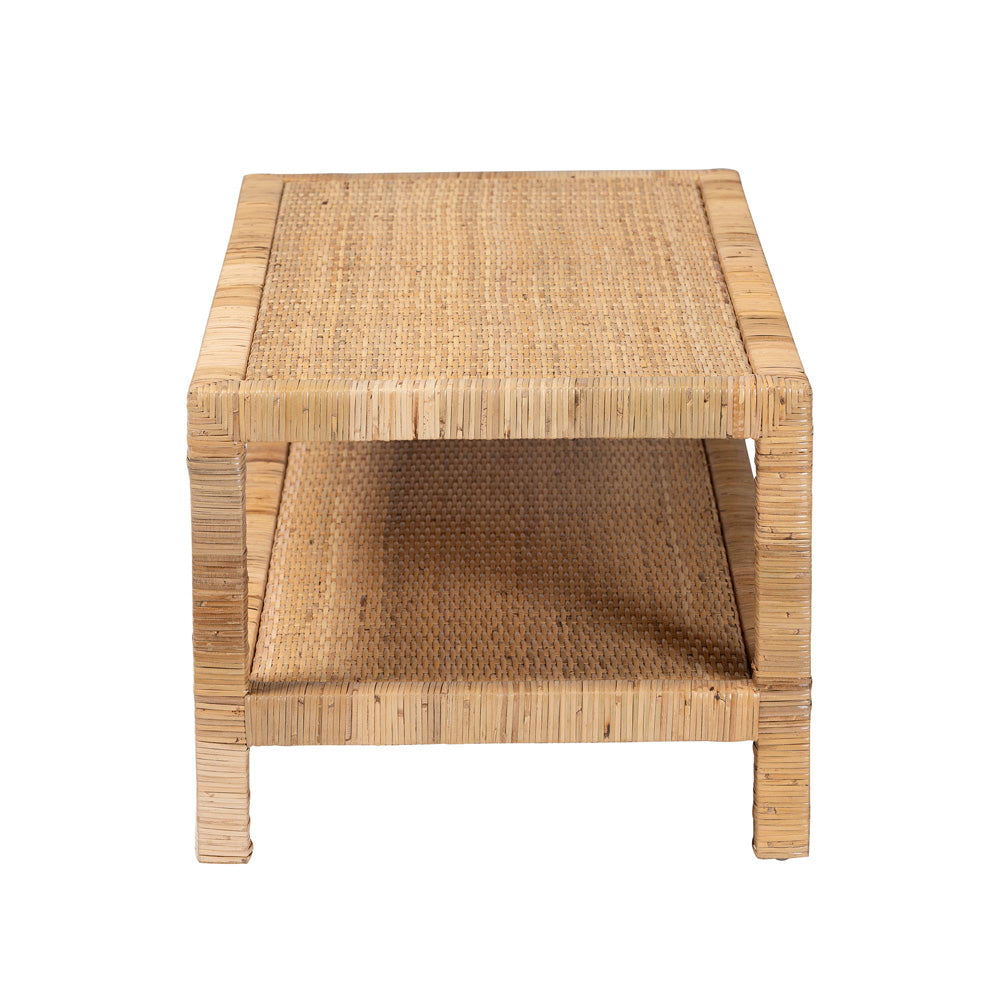 bali & pari - Kalimantan Coffee Table in Light Honey - KALIMANTAN-Rectangle-Rattan-Coffee Table view 3