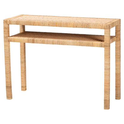 bali & pari - Kalimantan Console Table in Light Honey - KALIMANTAN-Rattan-Console Table view 1