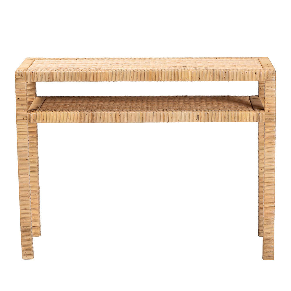 bali & pari - Kalimantan Console Table in Light Honey - KALIMANTAN-Rattan-Console Table view 2