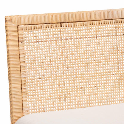 bali & pari - Kalimantan Set of 2 Corner Benches in Light Honey/White - Kalimantan-Light Honey Rattan-2PC Bench Set view 4