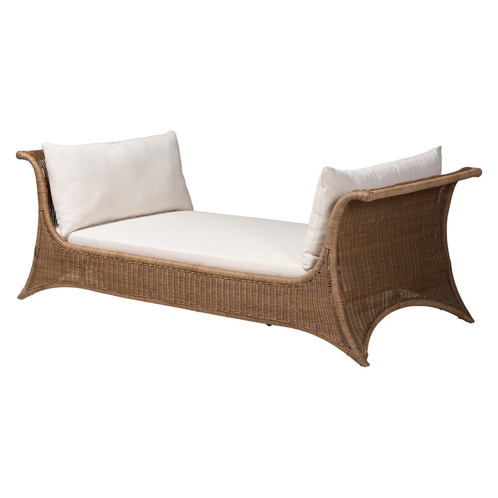 bali & pari  - Kalisha Daybed in Greywash - Kalisha-Grey/Rattan-Daybed view 1