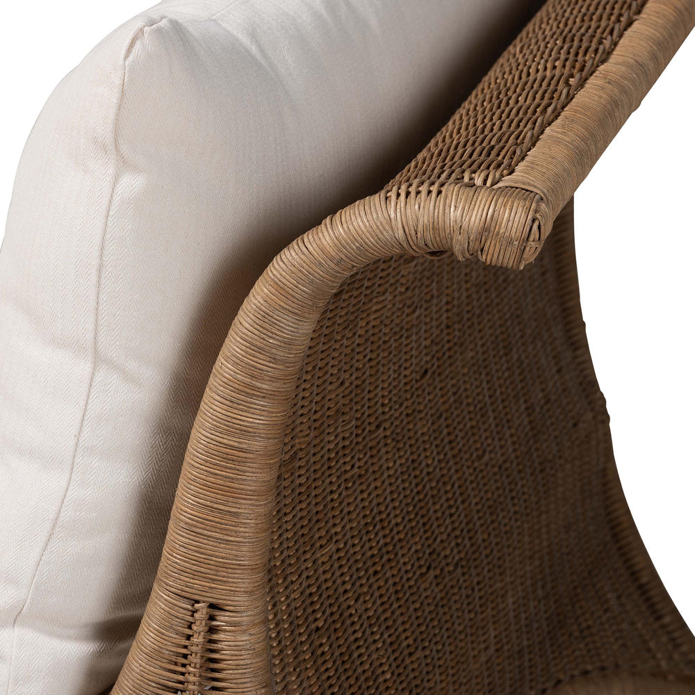bali & pari  - Kalisha Daybed in Greywash - Kalisha-Grey/Rattan-Daybed view 4