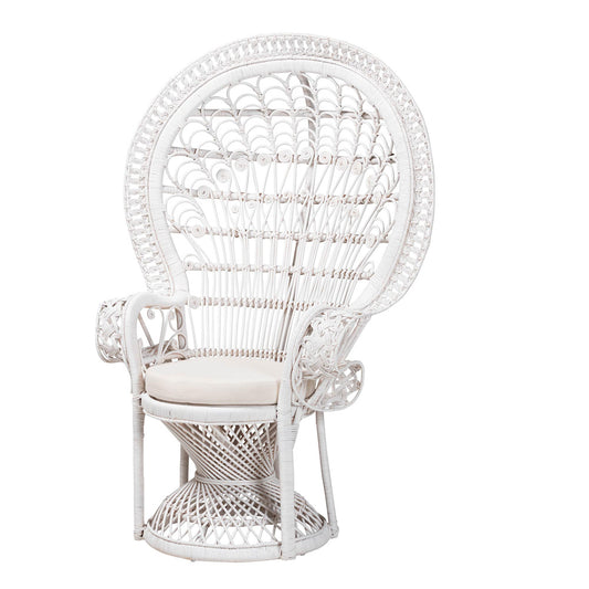 bali & pari - Kallima Chair in White - WS042-Solid White Rattan-CC view 1