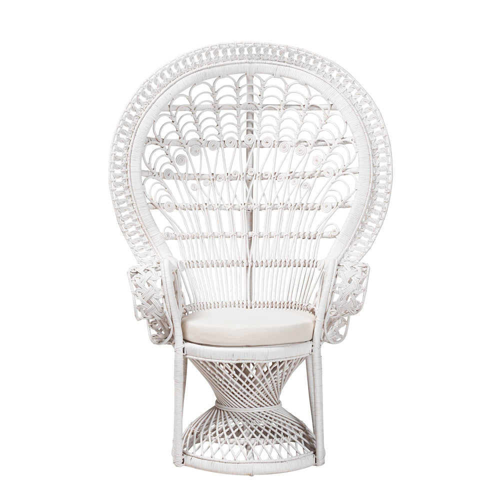 bali & pari - Kallima Chair in White - WS042-Solid White Rattan-CC view 2