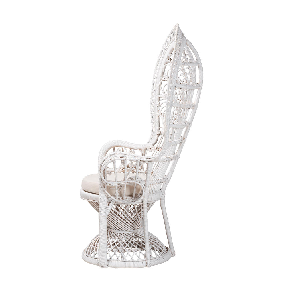 bali & pari - Kallima Chair in White - WS042-Solid White Rattan-CC view 3