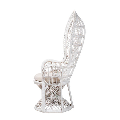 bali & pari - Kallima Chair in White - WS042-Solid White Rattan-CC view 3