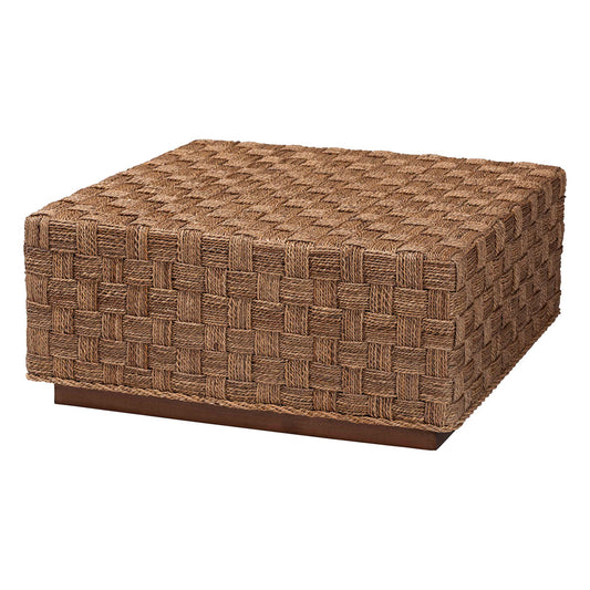 bali & pari - Karina Coffee Table in Natural Seagrass/Light Brown - KARINA-Seagrass-Coffee Table view 1
