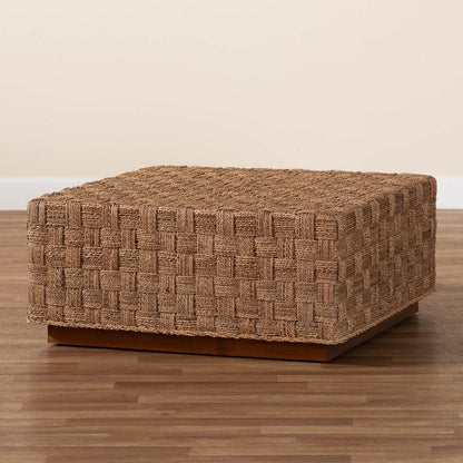 bali & pari - Karina Coffee Table in Natural Seagrass/Light Brown - KARINA-Seagrass-Coffee Table view 8