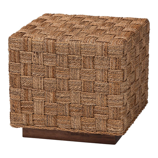 bali & pari - Karina End Table in Natural Seagrass/Light Brown - KARINA-Seagrass-ET view 1