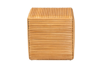 bali & pari - Karina Footstool - KARINA-Wooden/Light Honey Rattan-Stool view 3