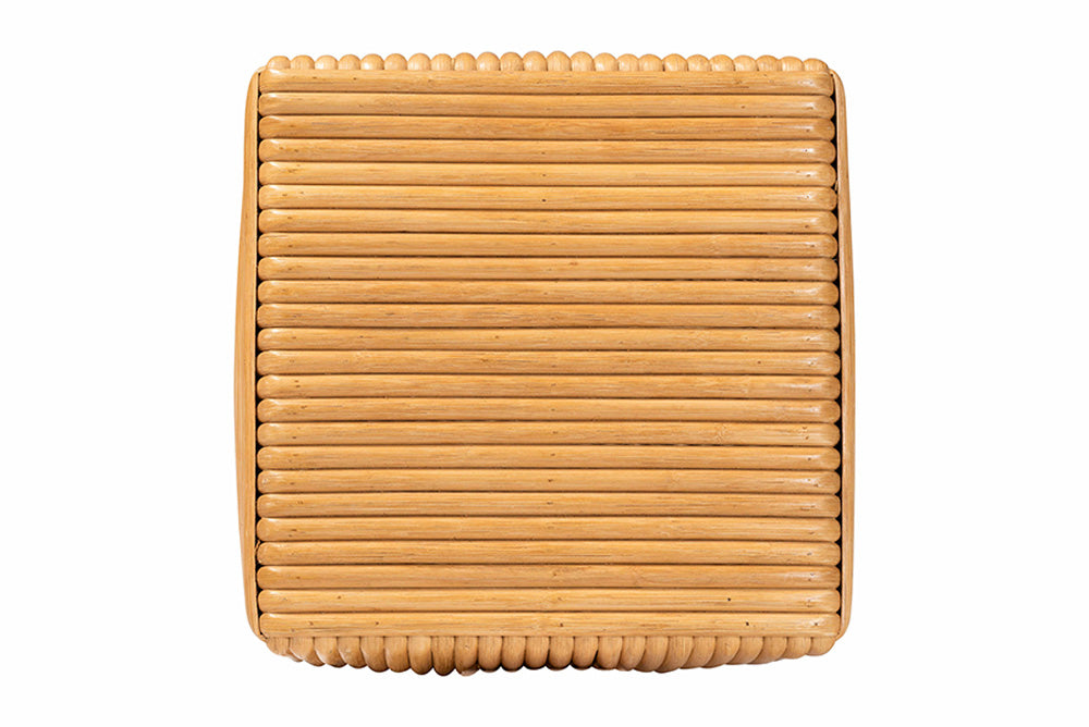bali & pari - Karina Footstool - KARINA-Wooden/Light Honey Rattan-Stool view 4