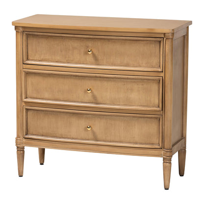 bali & pari - Karmel Chest in Light Oak Brown - Karmel-Antq Beige-Wooden-3DRW-Chest view 1