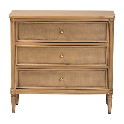 bali & pari - Karmel Chest in Light Oak Brown - Karmel-Antq Beige-Wooden-3DRW-Chest view 3