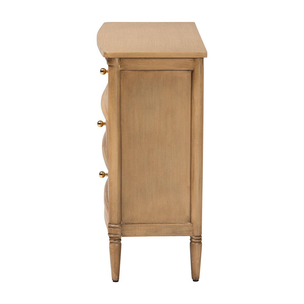 bali & pari - Karmel Chest in Light Oak Brown - Karmel-Antq Beige-Wooden-3DRW-Chest view 4