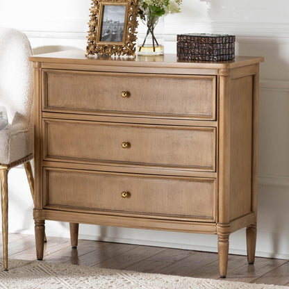 bali & pari - Karmel Chest in Light Oak Brown - Karmel-Antq Beige-Wooden-3DRW-Chest view 9