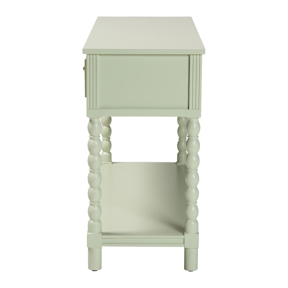 bali & pari - Karnia Console Table in Mint Green - Karnia-Green-Wooden-Console Table view 4