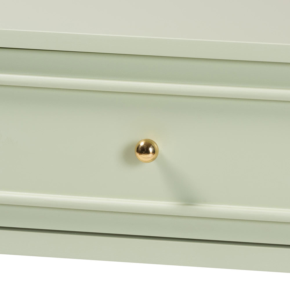 bali & pari - Karnia Console Table in Mint Green - Karnia-Green-Wooden-Console Table view 6