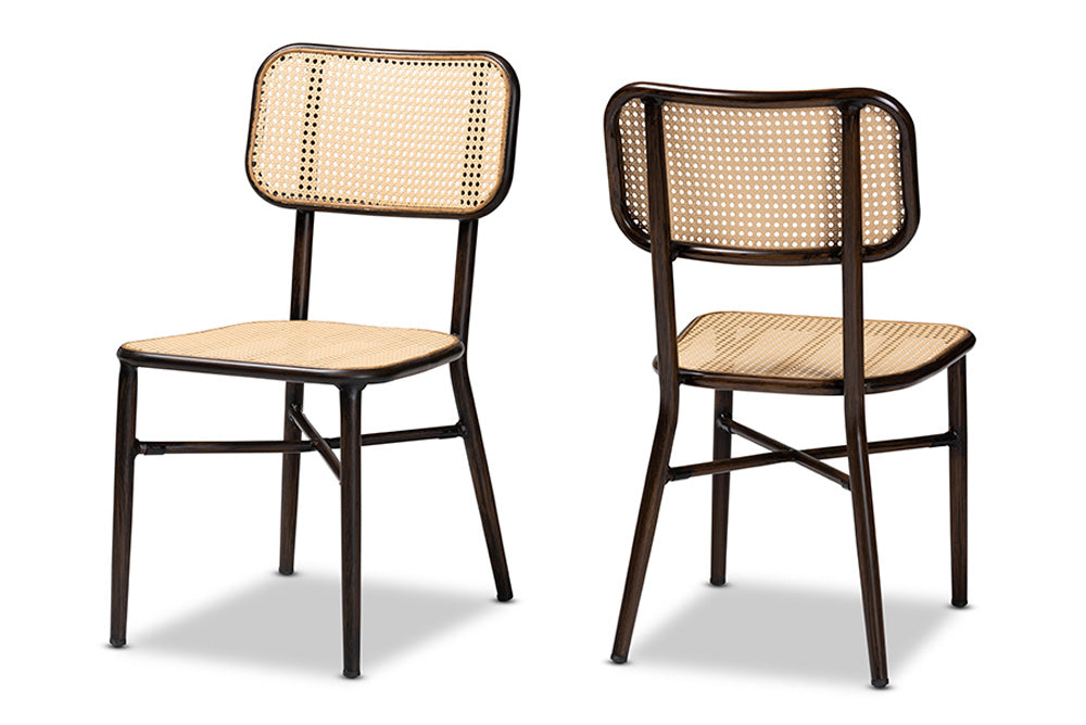 bali & pari - Katina Dining Chair Set of 2 - WA-33004-Natural/Dark Brown-DC view 1