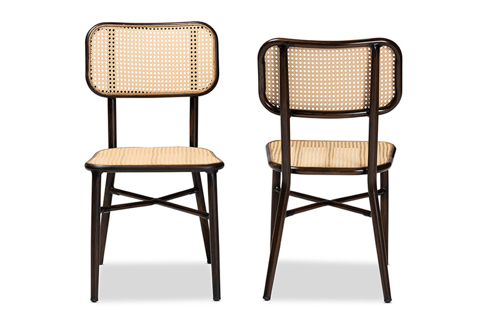 bali & pari - Katina Dining Chair Set of 2 - WA-33004-Natural/Dark Brown-DC view 2