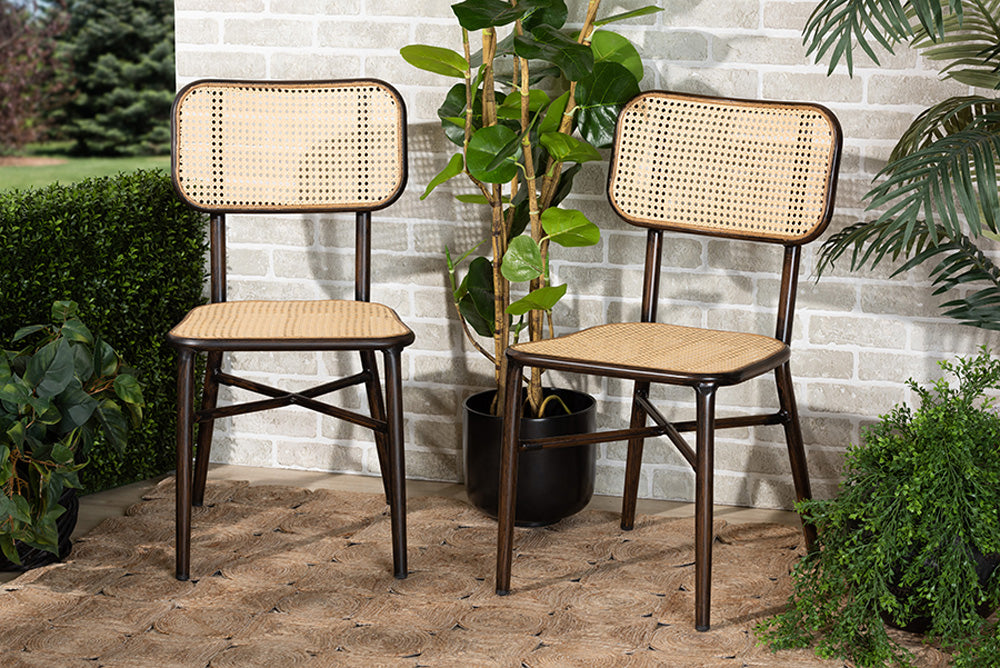 bali & pari - Katina Dining Chair Set of 2 - WA-33004-Natural/Dark Brown-DC view 5