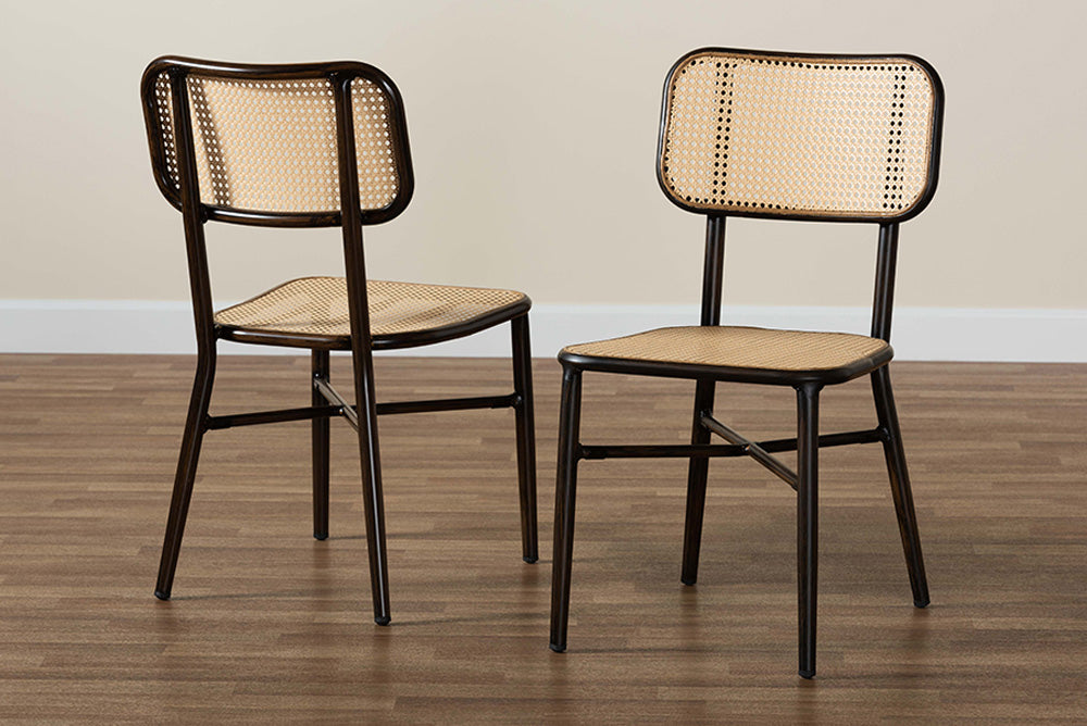 bali & pari - Katina Dining Chair Set of 2 - WA-33004-Natural/Dark Brown-DC view 8