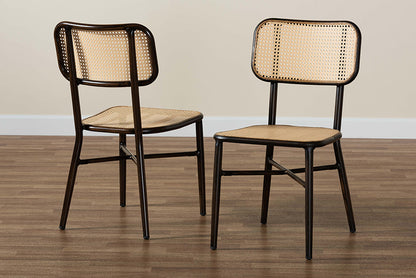 bali & pari - Katina Dining Chair Set of 2 - WA-33004-Natural/Dark Brown-DC view 8