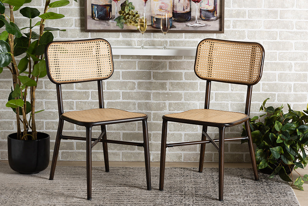 bali & pari - Katina Dining Chair Set of 2 - WA-33004-Natural/Dark Brown-DC view 9
