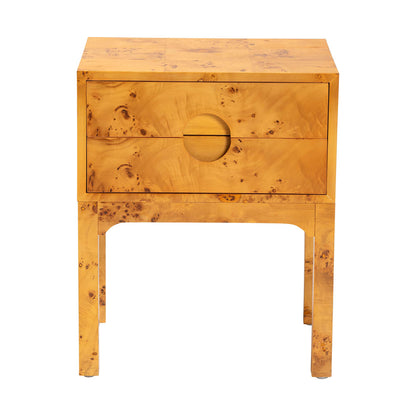bali & pari - Kayla Nightstand in Light Mappa Burl - SVN-1152-Natural Burl Op1-Kayla-NS view 3