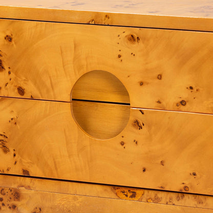 bali & pari - Kayla Nightstand in Light Mappa Burl - SVN-1152-Natural Burl Op1-Kayla-NS view 5