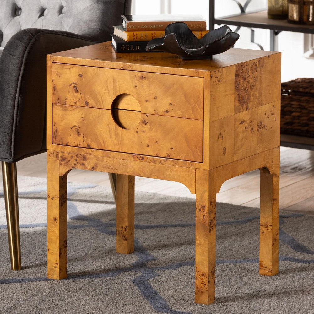 bali & pari - Kayla Nightstand in Light Mappa Burl - SVN-1152-Natural Burl Op1-Kayla-NS view 8