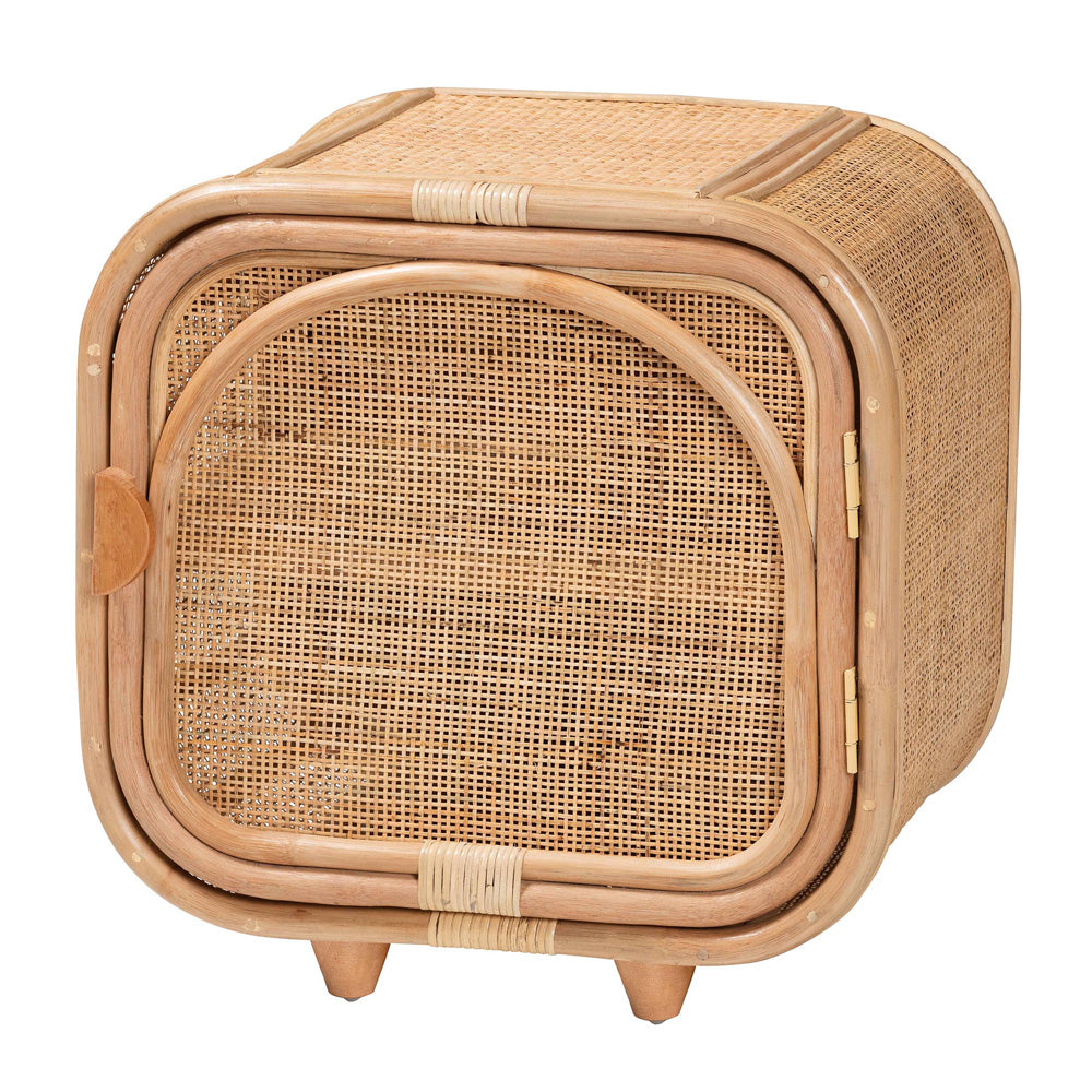 bali & pari - Keita Nightstand in Natural - WS062-B-Natural Rattan-NS view 1