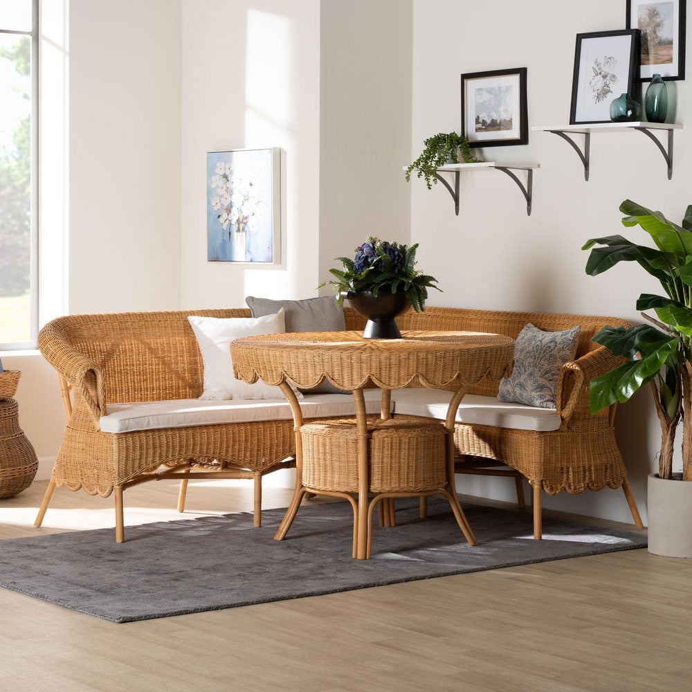 bali & pari - Keitha Dining Set in Light Honey - Tamara/Palm Short-3PC Dining Set view 9