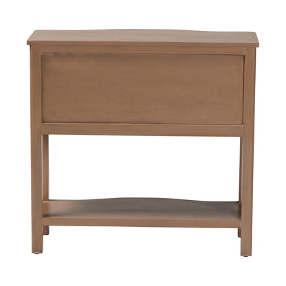 bali & pari - Kelila Console Table in Champagne Brown  - Kelila-Antq Brown-Wooden-2DRW-Console Table view 5