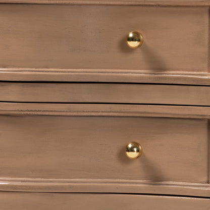 bali & pari - Kelila Console Table in Champagne Brown  - Kelila-Antq Brown-Wooden-2DRW-Console Table view 6