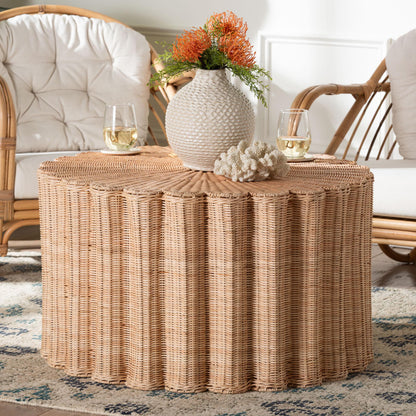 bali & pari - Kensley Coffee Table in Natural Brown - WS179-Natural Rattan-Coffee Table view 5