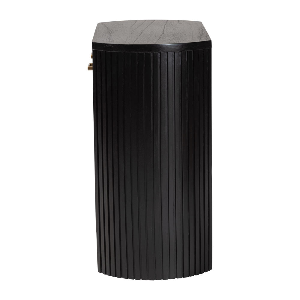 bali & pari - Keshet Storage Cabinet in Black - Keshet-Black-Wooden-2DR-Cabinet view 4