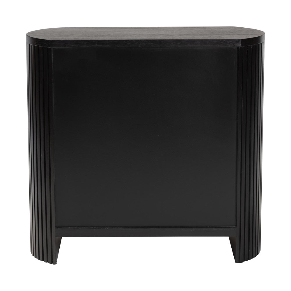 bali & pari - Keshet Storage Cabinet in Black - Keshet-Black-Wooden-2DR-Cabinet view 5