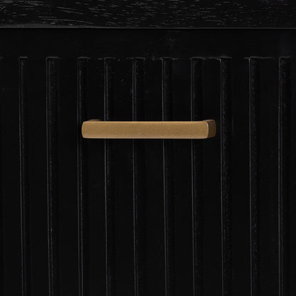 bali & pari - Keshet Storage Cabinet in Black - Keshet-Black-Wooden-2DR-Cabinet view 6