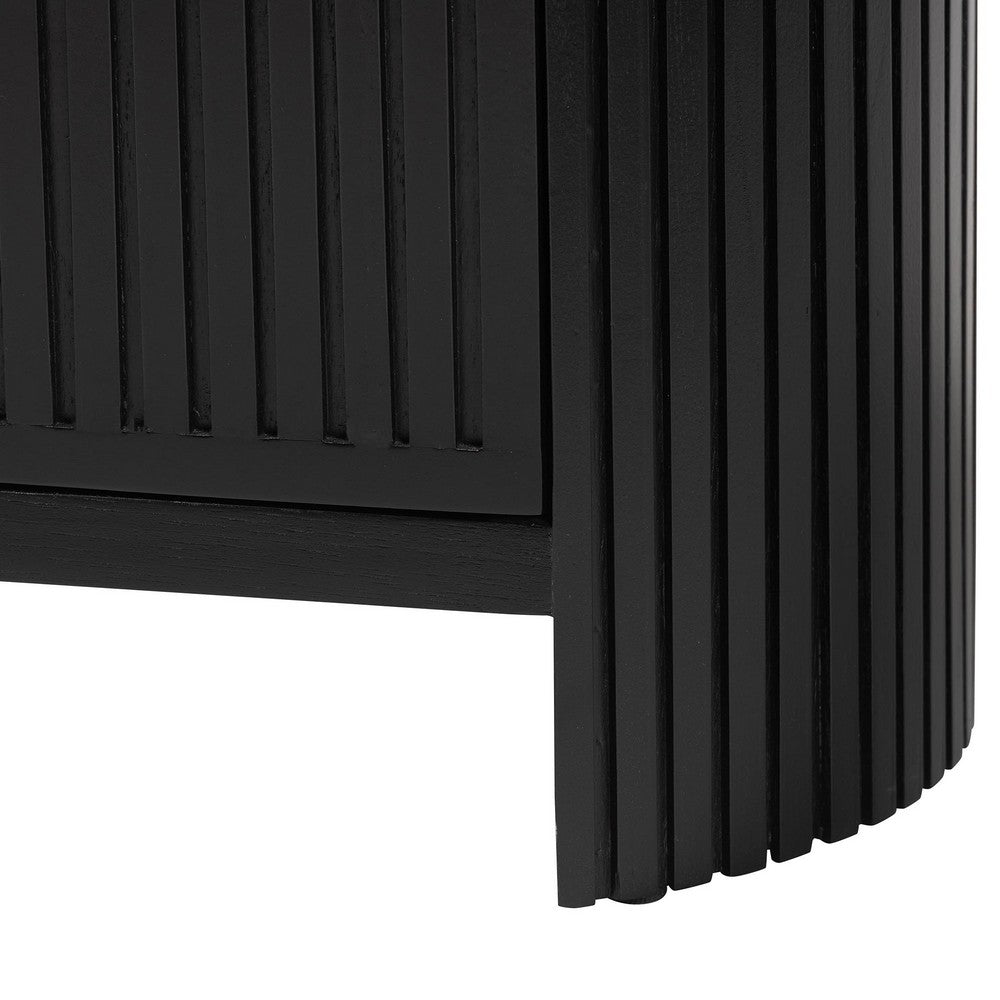 bali & pari - Keshet Storage Cabinet in Black - Keshet-Black-Wooden-2DR-Cabinet view 7