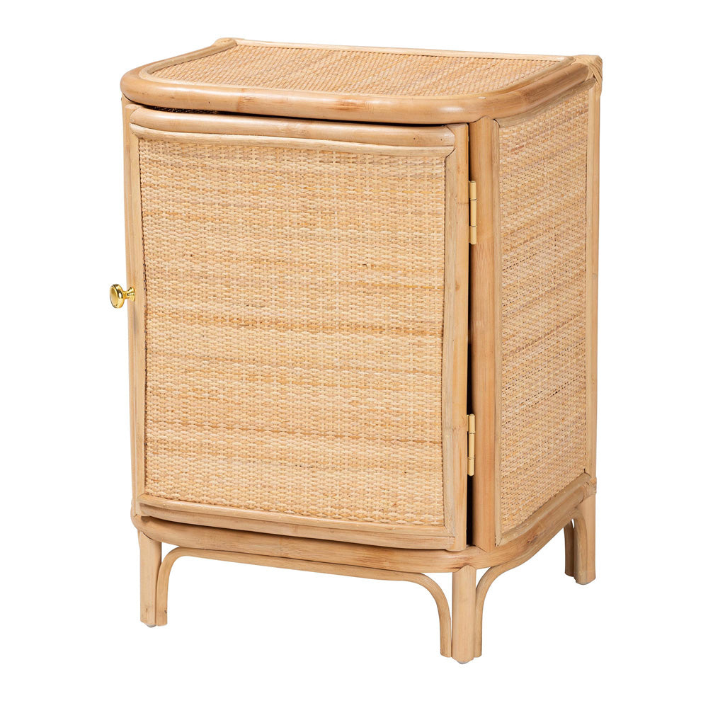 bali & pari - Kiara Nightstand in Natural - WS050-Natural Rattan-NS view 1