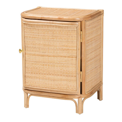 bali & pari - Kiara Nightstand in Natural - WS050-Natural Rattan-NS view 1