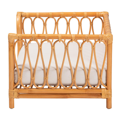 bali & pari - Kierra Pet Bed in Honey - Model 1-Light Honey Rattan-Pet Bed view 3