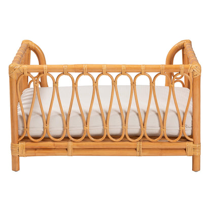 bali & pari - Kierra Pet Bed in Honey - Model 1-Light Honey Rattan-Pet Bed view 4