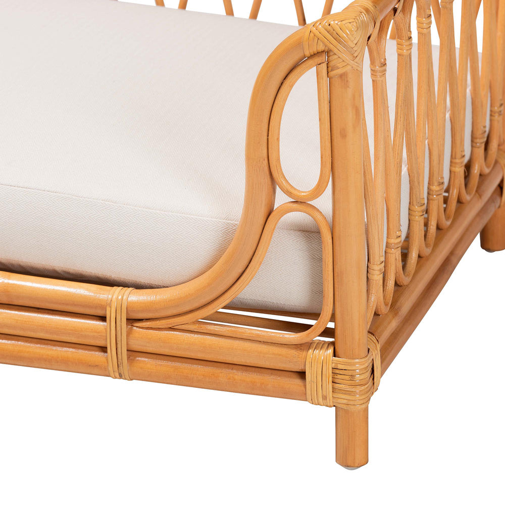 bali & pari - Kierra Pet Bed in Honey - Model 1-Light Honey Rattan-Pet Bed view 5