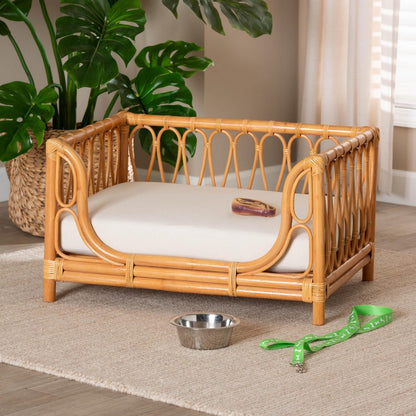 bali & pari - Kierra Pet Bed in Honey - Model 1-Light Honey Rattan-Pet Bed view 7